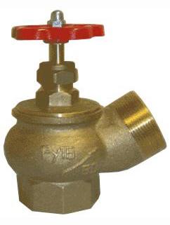 Клапан пожарного крана 65мм. латунь(угловой 125°) муфта-цапка (КПЛ 65)